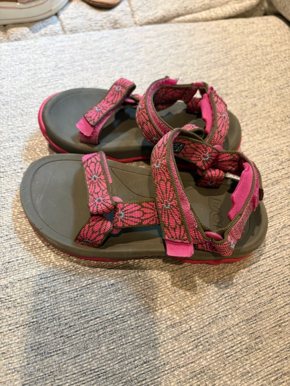 Teva Pink Floral Strap Kids Sandals